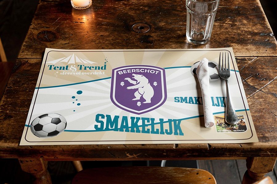 gedrukte placemat voor Beerschot